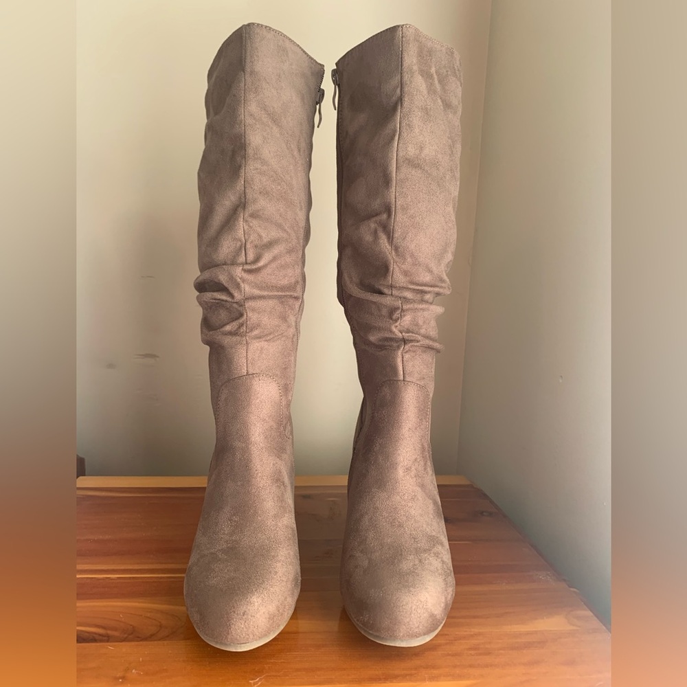 Journee Boots in Taupe NWOT